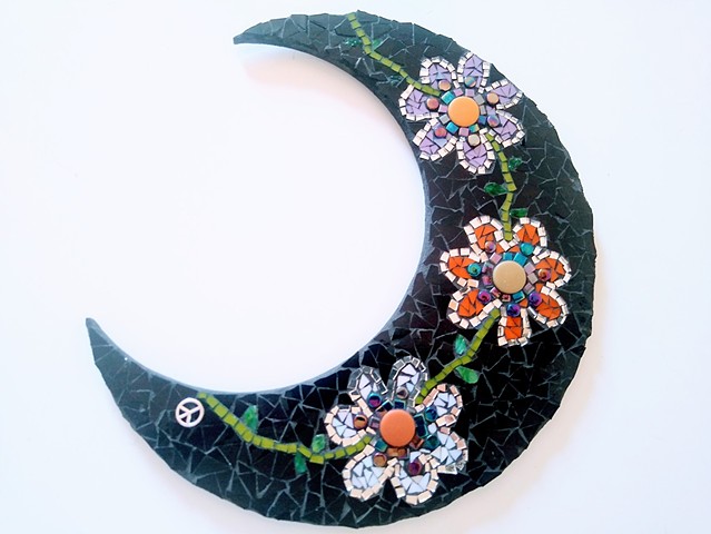 Crescent Flower Moon Mosaic