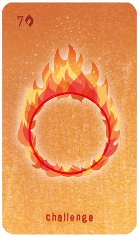 Seven of Wands: a ring of fire