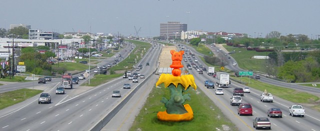 Proposal for Inflatable sculpture installation on median IH35 Austin Tx