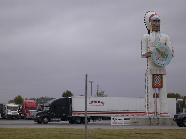 Oklahoma Indian at Truck Stop