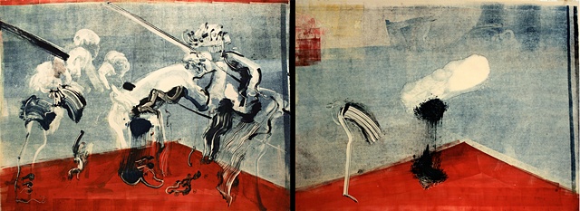(Red/Blue Diptych) Untitled