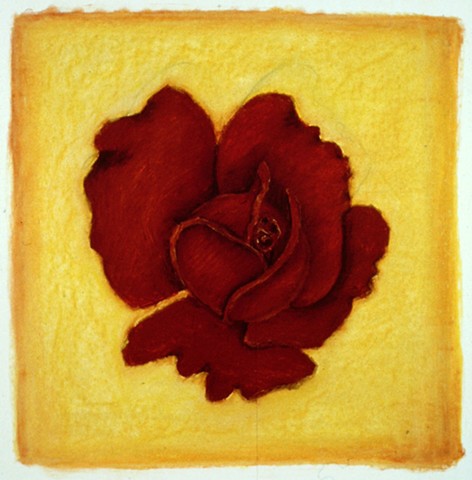 Teraccotta Rose on Yellow