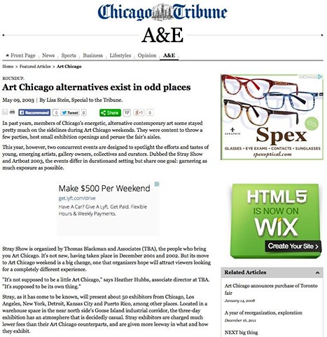 Chicago Tribune Article on Artboat, Part 1