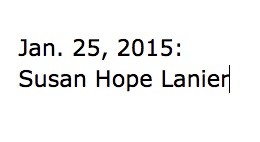 Jan. 25: Susan Hope Lanier