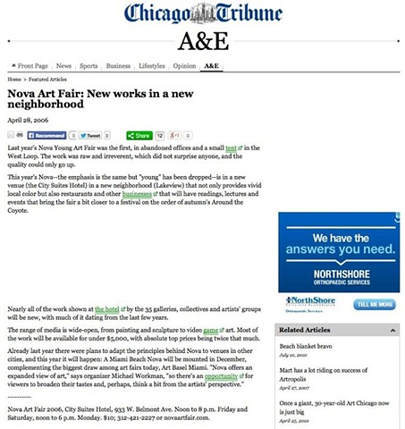 Chicago Tribune Article on NOVA