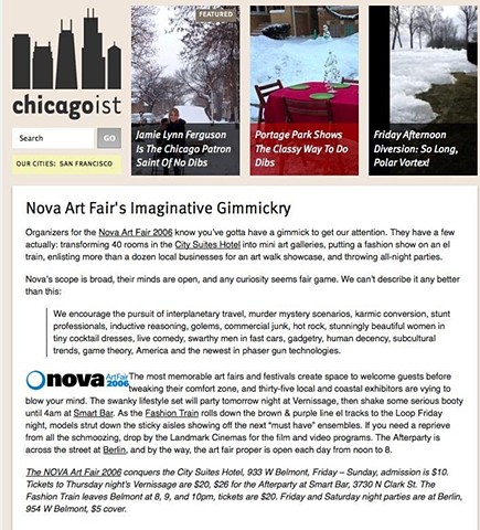 Chicagoist Article on NOVA