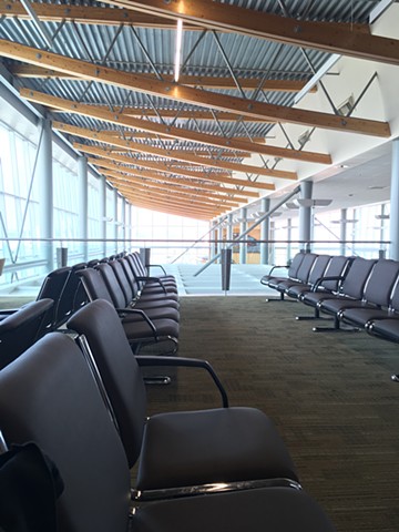 Lonely photograph of empty airport