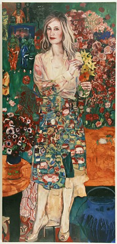 Portrait of Jennifer Blei Stockman after Gustav Klimt’s The Dancer