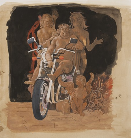 The Biker after Andrea Mantegna’s Allegory of Vice and Virtue