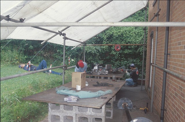 This is the studio of the open air museum of steel sculpture when I taught a workshop there back in 1999
