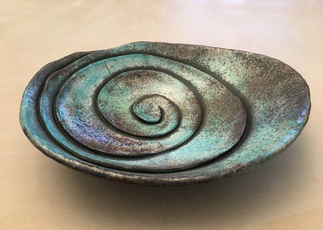 turquoise brown spiral