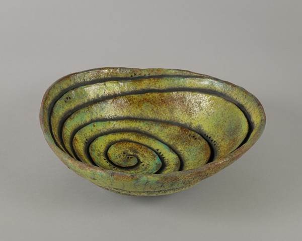 chartreuse turquoise spiral