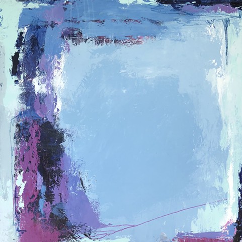 Blue, grey, and magenta abstract