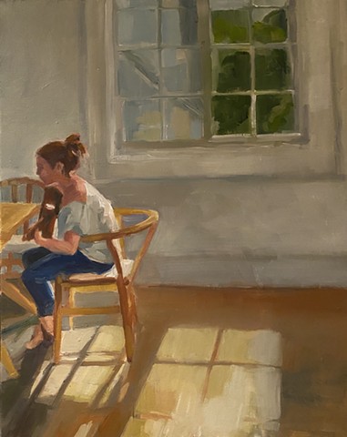 Guitar practice by the Window / SOLD