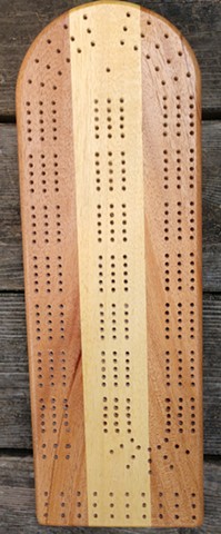 Mahogany/White Mahogany Classic Cribbage Board