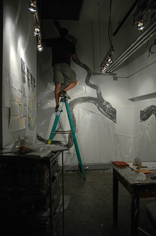 confluence site-specific drawing at VisArts Rockville