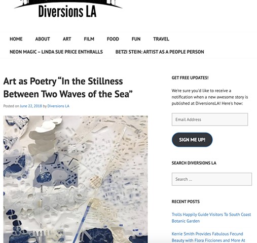 Art as Poetry “In the Stillness Between Two Waves of the Sea” by Genie Davis for Diversions LA