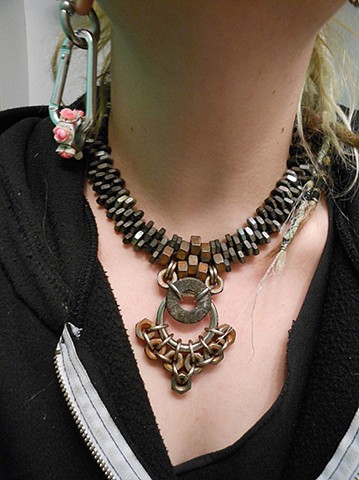 Hardware Collage Necklace