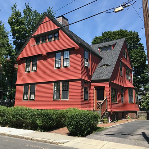 Charles Rutan. Architect. Brookline MA. Richardsonian Shingle Style. Red house.