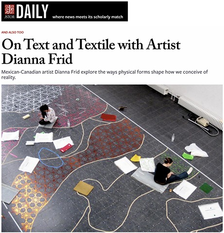 ON TEXT AND TEXTILE WITH ARTIST DIANNA FRID