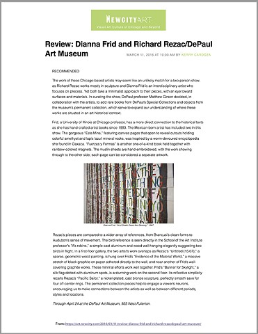 REVIEW: DIANNA FRID AND RICHARD REZAC
