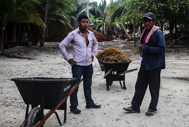 Two workers, employed by an upscale beach resort in Tulum Mexico, tell me they usually work around eight hours a day in the unforgiving Mexican sun; it tends to be closer to 12.