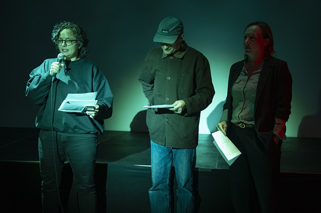Curators Maya Økland, Morten Norbye Halvorsen and Åse Løvgren. Photo: Nayara Leite / BEK
