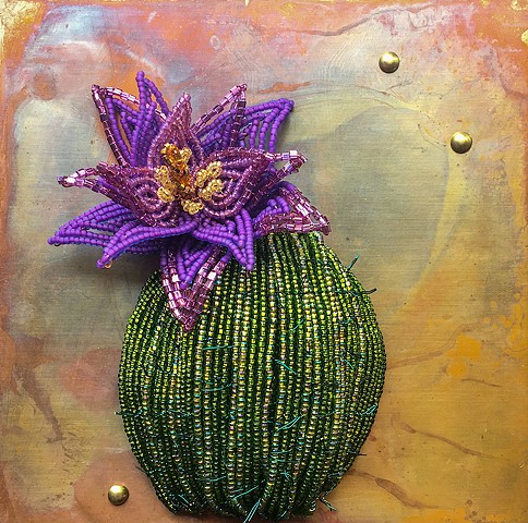 Cactus with Purple Flower