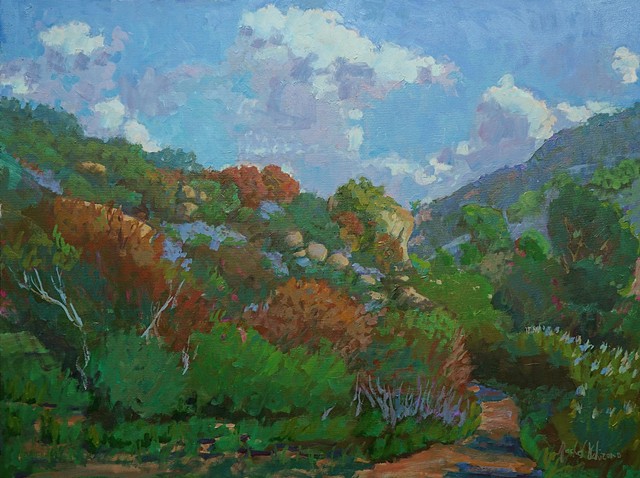 Rachel Uchizono original art oil landscape Laguna Canyon Market Gallery Roanoke Virginia