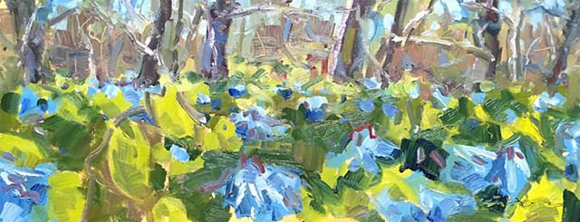 Brett LaGue original artwork landscape Bluebells