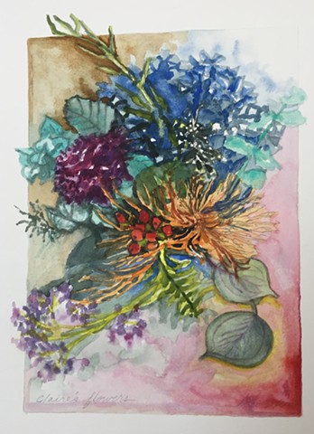 Val Alessi original artwork flowers