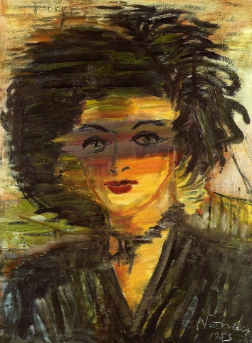 Parisienne with Black Hat 1953 45x62cm