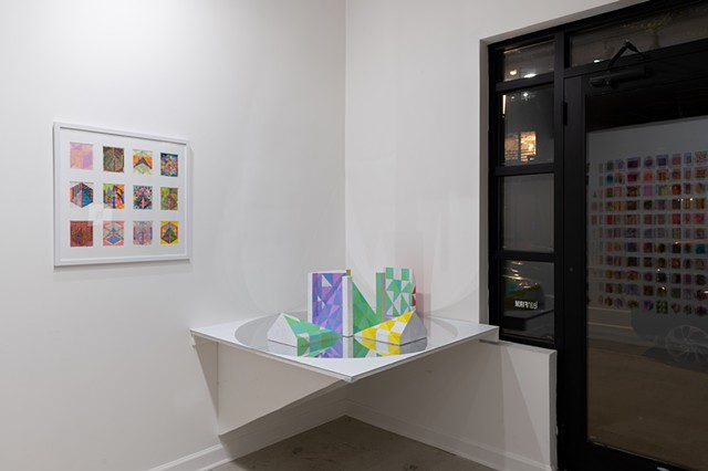Installation view, 12 WÃ¼rfels (left), Double Dutch (white cube) (right)
