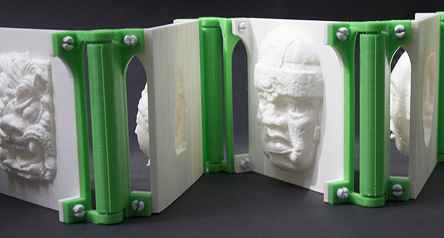 Orihon, 3D Printed Accordion Book, 3D Printed PLA, 11 x 8.5 x 5.5 inches Signed edition of 50