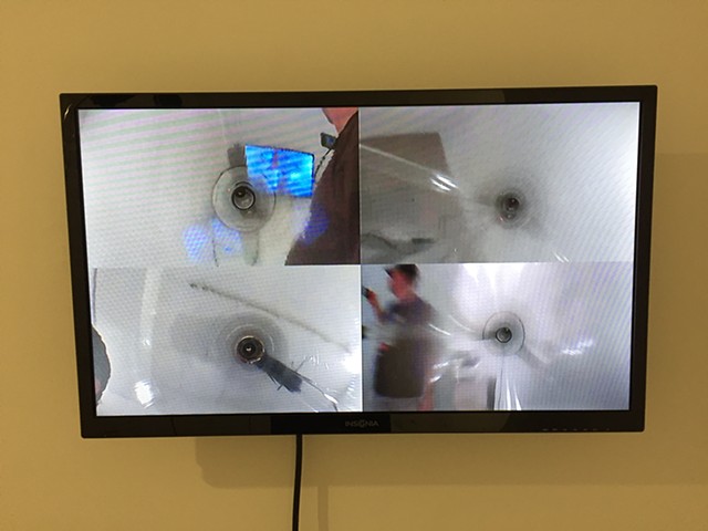 Inside / Out, PLA, Acrylic tube, Raspberry Pi Zero, Camera module, mjpg-streamer, steel wire, monitor Dims Var, 2018