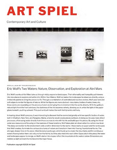 Eric Wolf’s Two Waters: Nature, Observation, and Exploration at Abri Mars