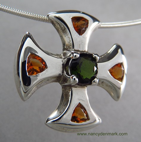small canterbury cross with gemstones © Nancy Denmark