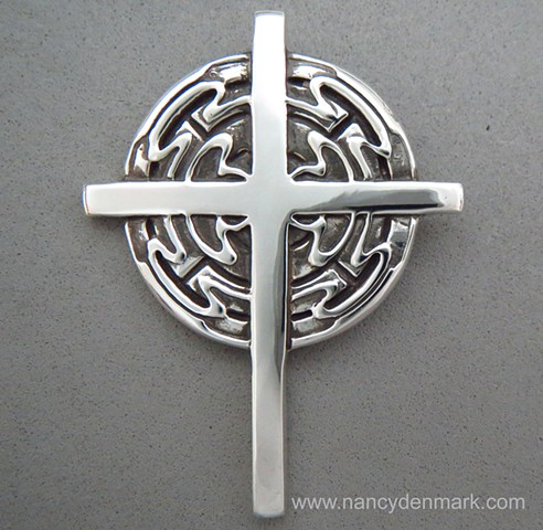 sterling silver Spirit Flow cross design ©Nancy Denmark