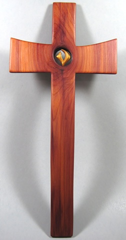 FILLED WITH THE SPIRIT POLYMER CLAY SYMBOL IN CEDAR CROSS
FULL VIEW