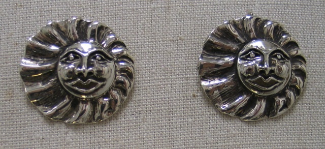 sterling silver sunface earrings
