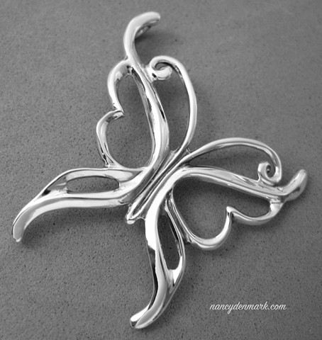 sterling silver butterfly pendant © Nancy Denmark