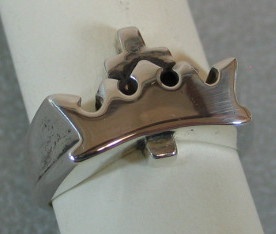 sterling silver cross and crown ring © Nancy Denmark