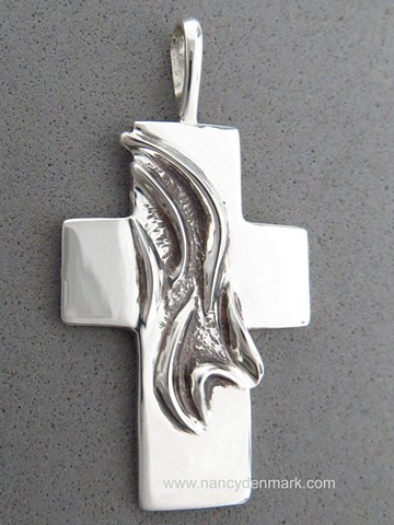 sterling silver cross with eagle ©Nancy Denmark