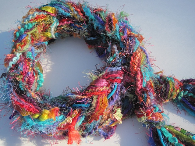 braided yarn boa scarf