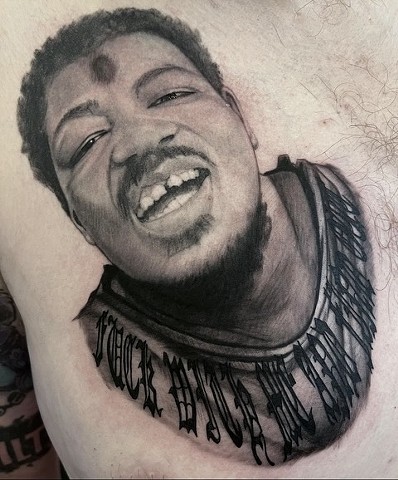Wesley Willis Tattoo by Megan Meow, Morningstar Tattoo Parlor, Belmont, Bay Area, California
