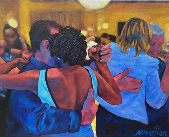 Tango Series #1, Cheryl, Paul Akmajian, oil on canvas 2020