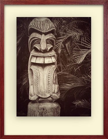 Tongue of smile of Aloha tiki Maui