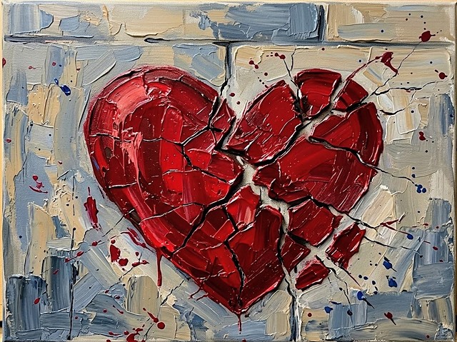 Those of a Broken Heart thrown against a wall.