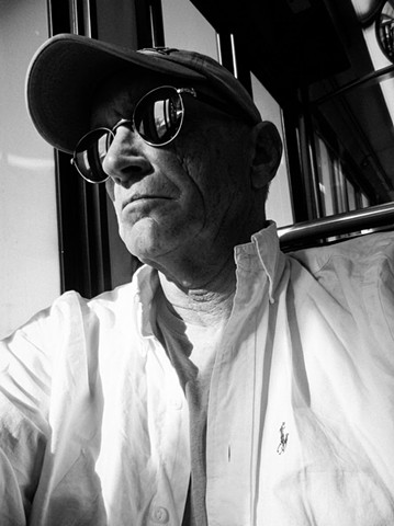 Self portrait-standing on Waikiki bus from Inouye airport