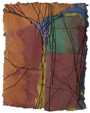 untitled #274, intaglio and chine collé on handmade paper, 14 X 11"